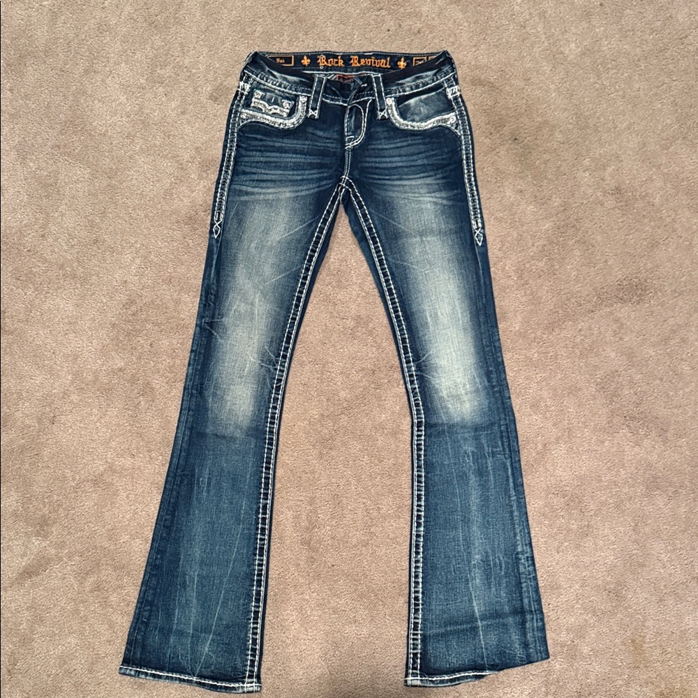Rock Revival Dark Blue Flare Jeans
